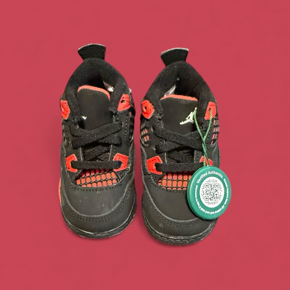 Stylish Black and Red Kids Sneakers